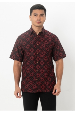 TUSCA MEN | Nuansa Batik Kemeja in Black