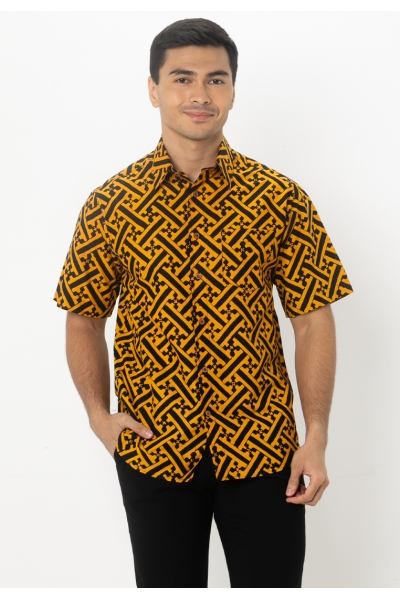 TUSCA MEN | Nuansa Batik Kemeja in Mustard