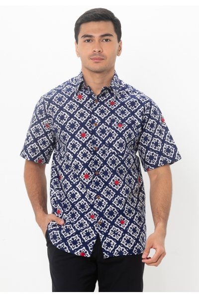 TUSCA MEN | Nuansa Batik Kemeja in Blue