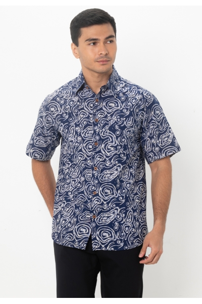 TUSCA MEN | Nuansa Batik Kemeja in Blue