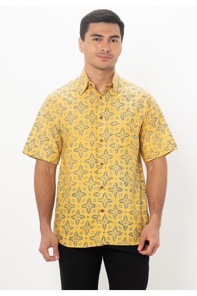 TUSCA MEN | Nuansa Batik Kemeja in Yellow