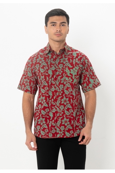 TUSCA MEN | Nuansa Batik Kemeja in Red