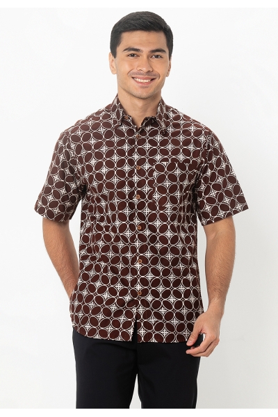 TUSCA MEN | Nuansa Batik Kemeja in Brown