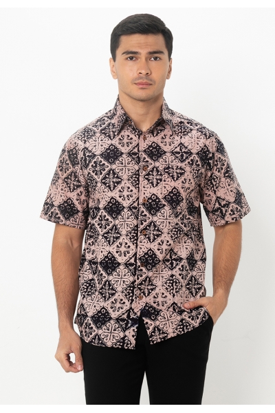 TUSCA MEN | Nuansa Batik Kemeja in Brown