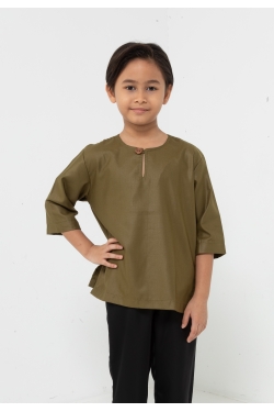 TUSCA KIDS | Alexander Kids Classic Kurta in Army Green