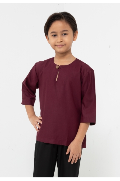 TUSCA KIDS | Alexander Kids Classic Kurta in Burgundy