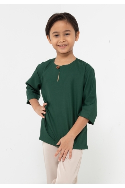 TUSCA KIDS | Alexander Kids Classic Kurta in Emerald Green