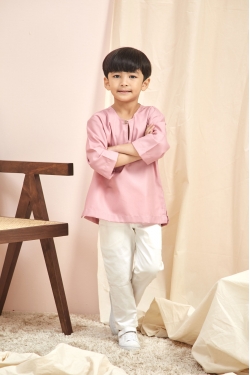 TUSCA KIDS | Alexander Kids Classic Kurta in Lemonade Pink