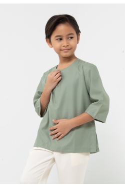 TUSCA KIDS | Alexander Kids Classic Kurta in Moss Green