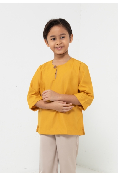 TUSCA KIDS | Alexander Kids Classic Kurta in Mustard