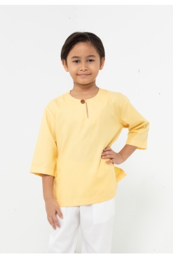 TUSCA KIDS | Alexander Kids Classic Kurta in Pastel Yellow
