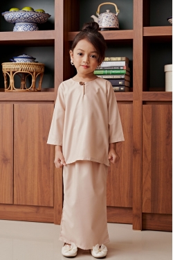 TUSCA KIDS : Dania Kids Kurung Kedah in Caramel Brown