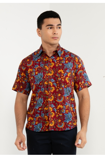 TUSCA MEN | Agra Kemeja in Maroon TUSCA MEN | Agra Kemeja in Maroon