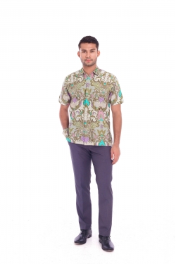 TUSCA MEN | Eusoff Classic Batik Kemeja in Green