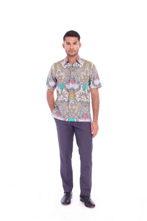 TUSCA - TUSCA MEN | Eusoff Classic Batik Kemeja in Grey