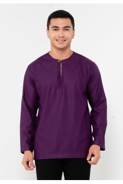 TUSCA MEN | Leon Long Sleeves Classic Kurta in Deep Purple