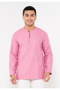 TUSCA MEN | Leon Long Sleeves Classic Kurta in Dusty Pink