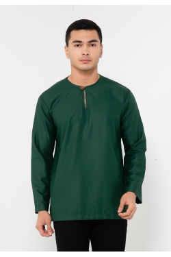TUSCA MEN | Leon Long Sleeves Classic Kurta in Emerald Green