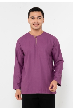 TUSCA MEN | Leon Long Sleeves Classic Kurta in Grape Purple