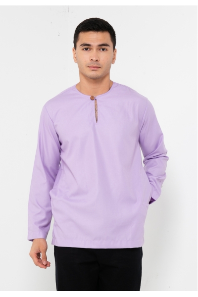 TUSCA MEN | Leon Long Sleeves Classic Kurta in Lilac