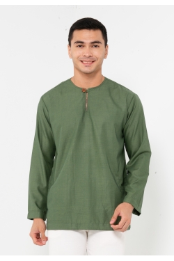 TUSCA MEN | Leon Long Sleeves Classic Kurta in Lime Green