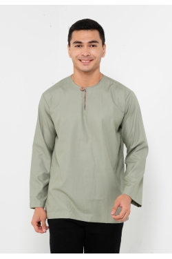 TUSCA MEN | Leon Long Sleeves Classic Kurta in Moss Green