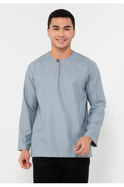 TUSCA MEN | Leon Long Sleeves Classic Kurta in Teal Blue TUSCA MEN | Leon Long Sleeves Classic Kurta in Teal Blue