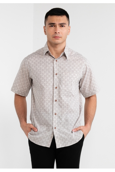 TUSCA MEN | Nuansa Batik Kemeja in Grey