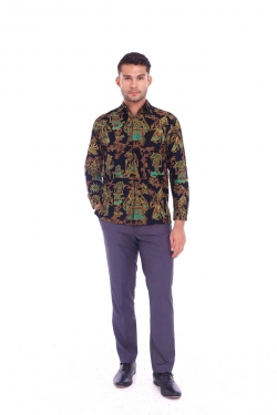 TUSCA MEN | Zayn Classic Batik Kemeja in Black