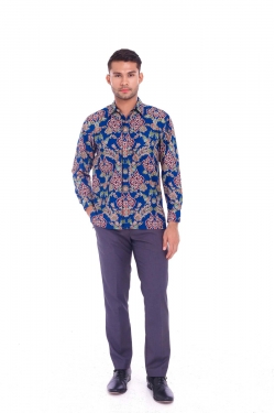 TUSCA MEN | Zayn Classic Batik Kemeja in Blue