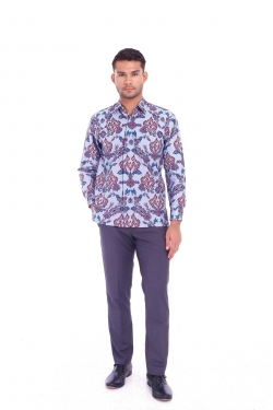 TUSCA MEN | Zayn Classic Batik Kemeja in Grey