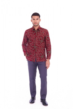 TUSCA MEN | Zayn Classic Batik Kemeja in Red