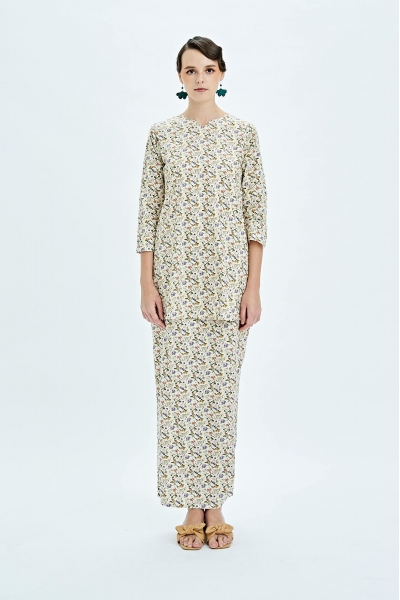 TUSCA WOMEN: Arissa Kurung Modern in Olive TUSCA WOMEN: Arissa Kurung Modern in Olive