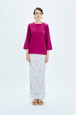 TUSCA WOMEN: Daisy Kurung Mini in Magenta