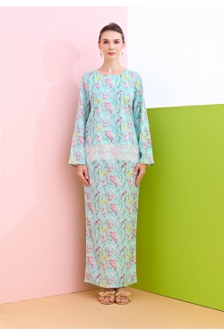  TUSCA WOMEN: Leona Kurung Mini in Mint Green 